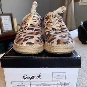 Qupid Leopard Print Sneakers